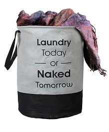 Fun Homes Laundry Bag with Handles - Grey