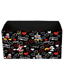 Fun Homes Rectangular Storage Box Mickey Mouse Print - Black