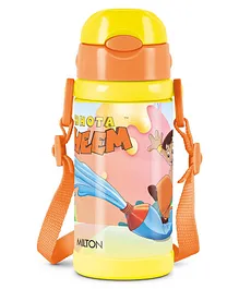Milton Charmy 450 Chota Bhim Thermosteel Vacuum Insulated Hot & Cold Kids Water Bottle Yellow - 400 ml