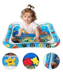 Domenico Fun Water Play Mat Baby and Toddlers Perfect Fun Time Play Inflatable Water mat Activity Center Your Baby's Stimulation Growth with Floating Toys - Multicolor