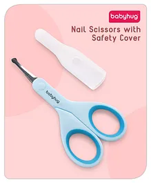 Babyhug Baby Nail Scissors with Safety Cover - Blue