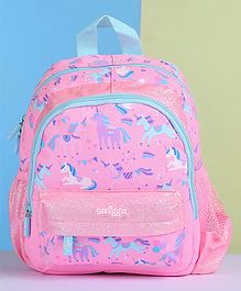 Simggle Bagpack with Unicorn Print Pink - Height 10 Inches