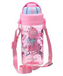 Smiggle Water Bottle Unicorn Print Blue- 430 ml