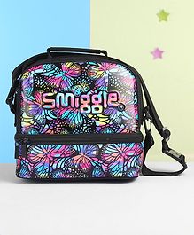 Smiggle Lunch Bag with Butterfly Print-  Black