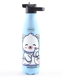 Babyhug Koala Print Double Wall Steel Sipper Blue - 500 ml