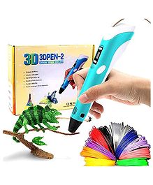 NEGOCIO 3D Printing Pen with LCD Display and with 3 x1.75 mm PLA Filaments 10m Each for Kids and Adults in DIY and Craft (with Cable)- PACK OF 1 - COLOR MAY VARY