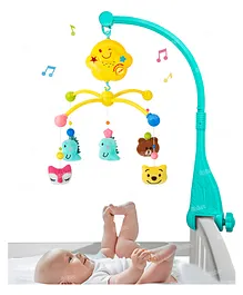 Fiddlerz Musical Wind up Cot Mobile Ring with Hanging Soft Animal Toys, Soft Soothing Music for Babies