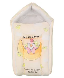 Quick Dry Wrapper cum Sleeping Bag Happy Baby Print - Multicolour
