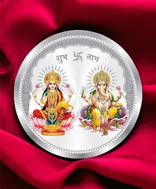 Taraash 999 Silver 50 gram goddess Lakshmi Ganesh Coin By ACPL - Sliver