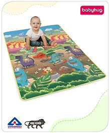 Babyhug Dinosaurs Printed Play Mat  - Yellow & Blue