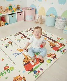 Babyhug XPE Waterproof Folding mat Giraffe
                        Print - Brown