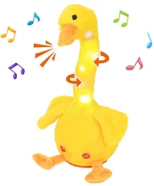 NIYAMAT Dancing DUCK Plush Toy Wriggle & Singing Recording Repeat What You Say Funny Toys for Babies Children Playing Best Birthday Gift Kids (Random Color Dispatch)