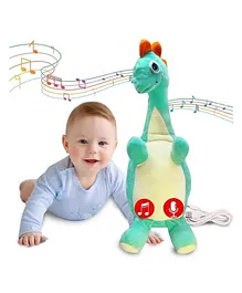 NIYAMAT Dancing Dinosaur Plush Toy Wriggle & Singing Recording Repeat What You Say Funny Toys for Babies Children Playing Best Birthday Gift Kids (Random Color Dispatch) (Latest 2023)