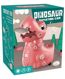 Niyamat Dinosaur Lay Eggs Toy for Kids - 360 Degree Rotation with Light & Music - Pink