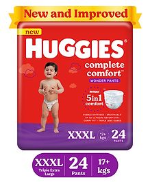 Huggies Complete Comfort Wonder Pants Triple Extra Large XXXL Baby Diaper Pants with 5 in 1 Comfort - 24 Pieces