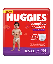 Huggies Complete Comfort Wonder Pants Triple Extra Large XXXL Baby Diaper Pants with 5 in 1 Comfort - 24 Pieces