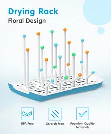 Drying Rack Floral Design- Blue