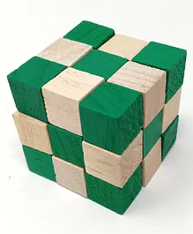 A&A Kreative Box Wooden Cube Puzzle - Green