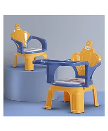 Baybee Emperia Plastic Baby Chair Study Table Chair with Cushion Seat - Yellow