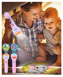 ARCADE TOYS Projector Flashlight Torch Toy for Kids with 3 slides &amp; 24 Random Pattern(Color &amp; Design may vary) - Multicolor