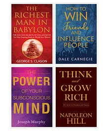 Greatest Books for Personal Growth Influence People Subconscious Mind & Wealth (Set of 4 Books) Perfect Motivational Book Gift Set