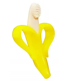 Kritiu Silicone Banana Shaped Teething Toothbrush - Yellow