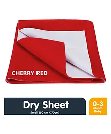 Kritiu Small Size Bed Protector Mat Dry Sheet - Red