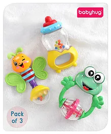 Babyhug Rattle Gift Set Pack of 3 - Multicolour