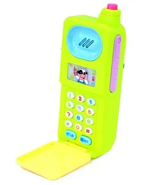 WISHKEY Plastic Musical Flip Mobile Phone Toy, Cell Phone with Colorful Lights and Sound Effects Multicolor (Pack Of 1)