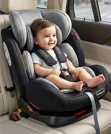 Babyhug Endeavor 2 in 1 Convertible Car
                        Seat for Baby and Kids, Isofix & Non Isofix,
                        360 Rotatable, ECE R44/04 Safety Certified, 10
                        Level Headrest, Washable Cushion, 5 Point Safety
                        Harness (Black)