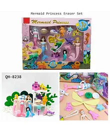 SKB Mermaid Princess Erasers Set - 12 Pieces