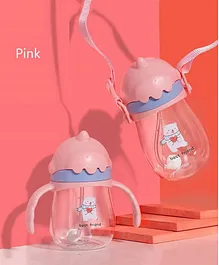 SKB Animal Design Sipper Water Bottle BPA Free for Kids Pink - 350 ml