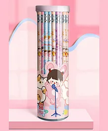 SKB Cute Girl Thick Strong Grip HB Pencils For Kids Pink- 30 Pieces
