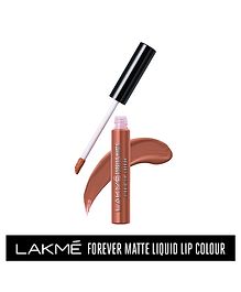 Lakme Forever Matte Liquid Lip, 16hr Lipstick, Lightweight & transferproof - Nude Latte 5.6ml