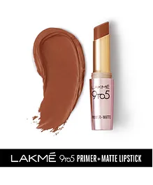 Lakme 9TO5 Primer Matte Lip Color Rustic Brown - 3.6 g