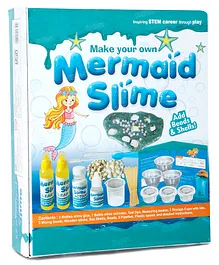 Fiddlerz Mermaid Slime Kit for Kids DIY Slime Making Kit at Home Decoratives Included Learning Kit