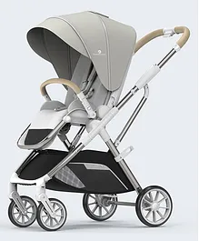 StarAndDaisy Chariot Baby Stroller with 5 Point Safety Belt, 5 Level Adjustment Canopy, Easy Adjustable Seat/New Born Baby Pram for 0 to 36 Months- Grey