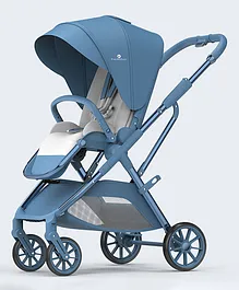 StarAndDaisy Chariot Baby Stroller with 5 Point Safety Belt, 5 Level Adjustment Canopy, Easy Adjustable Seat/New Born Baby Pram for 0 to 36 Months- Blue