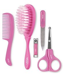 Vega Baby 5 in 1 BPA Free Grooming Kit - Pink