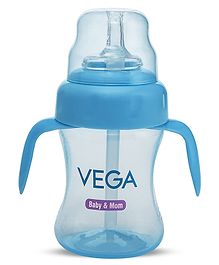 Vega Baby Sipper Bottle With Double Handle Blue-  250 ml