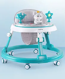 Babyhug Premium Multifunctional 360° Baby
                        Walker with 2-Level Height Adjustment - Green|
                        Removable Musical Play Tray| Feeding Tray|
                        Foldable Design| Smooth Swivel Wheels| Padded
                        Cushion Seat