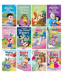 Story Book for Kids First Reader Illustrated Phonic stories Pack of 12 Books -English