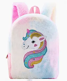 Frantic Premium Quality Soft Design Rabbit Multi Unicorn Bag - 14 Inches