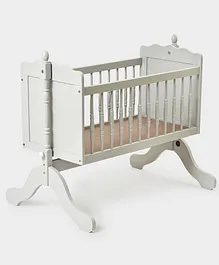 Mi Arcus Rubber Wood Cradle Light Grey for Kids