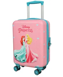 Novex Disney Kids Princess Hard Sided Kids Trolley Bag with 4 Wheel - Pink 18 Inch