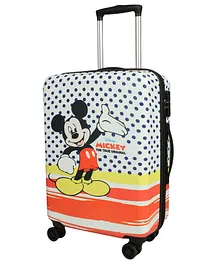 Novex Disney Kids Mickey Mouse Hard Sided Kids Trolley Bag with 4 Wheel - Red 18 Inch