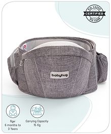 Babyhug Independent Hip Seat Carrier - Grey