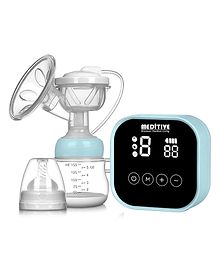 MEDITIVE Electric Breast Pump for Mothers With Rechargeable Battery, Automatic Milk Pump Single bottle - Blue