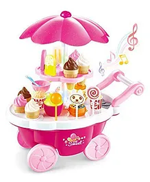 Akn Toys Mini Sweet Cart 39 Pcs Ice Cream and Sweet Shopping Cart Play Toy - ( Color May Vary )