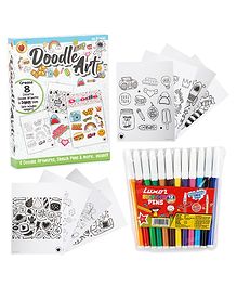 Fiddlerz Doodle Art Create 8 Colorful Doodle Artworks & Doodling Portraits - Multicolour